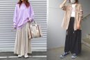 【ユニクロ】ワッシャーサテンスカートパンツのサイズ感＆コーデを解説